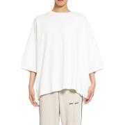 Palm Angels College Logo Print Tee Off White White, Herr