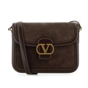 Valentino Brun axelväska med VLogo Signature Brown, Dam