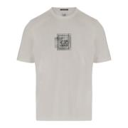 C.p. Company T-shirt med logotryck White, Herr