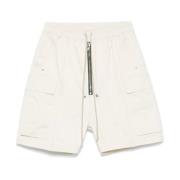 Rick Owens Vita Shorts med Dragkedja fram White, Herr