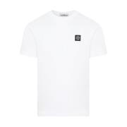 Stone Island Vit Bomull T-shirt Klassisk Stil White, Herr