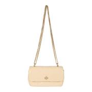 Tory Burch Mini Flap Väska med Kira Design Beige, Dam