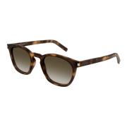 Saint Laurent Retrostil Handgjorda Solglasögon Brown, Unisex