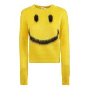 Moschino Stiliga Sweaters med Maglia Detalj Yellow, Dam