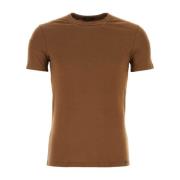 Tom Ford Stretch Bomull T-Shirt Brown, Herr