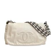 Chanel Vintage Pre-owned Laeder axelremsvskor White, Dam