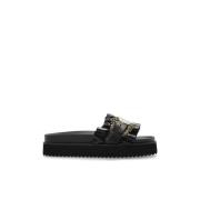 Versace Jeans Couture Platform slides Black, Dam