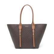 Michael Kors Brun Topp Zip Handväska Brown, Dam