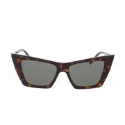 Saint Laurent Ny Cat-Eye solglasögon med exklusiv spoiler Brown, Dam