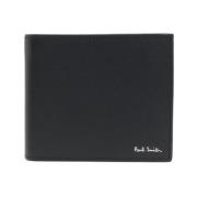 PS By Paul Smith Svart läder bi-fold plånbok Black, Herr