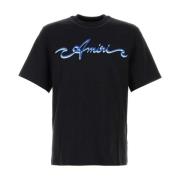 Amiri Klassisk Svart Bomull T-shirt Black, Herr