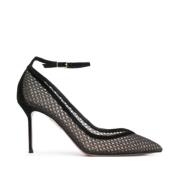 Aquazzura Svarta ankelrem stiletto pumps Black, Dam