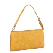 Louis Vuitton Vintage Pre-owned Laeder kuvertvskor Yellow, Dam