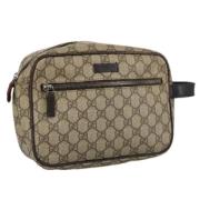 Gucci Vintage Pre-owned Canvas kuvertvskor Beige, Dam