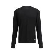 Prada Återvunnen Silke Pullover Minimalistisk Design Black, Herr