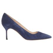 Manolo Blahnik Pre-owned Pre-owned Mocka klackskor Blue, Dam