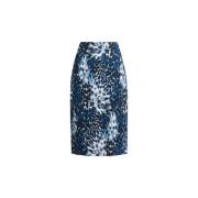 Roberto Cavalli Indigo Print Pennkjol Blue, Dam