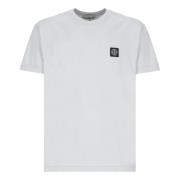 Stone Island Blå Bomull T-shirt med Logopatch Blue, Herr