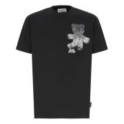 Philipp Plein Svarta T-shirts och Polos med Logotyp Black, Herr