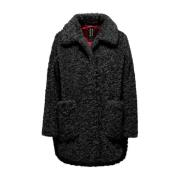 BomBoogie Svart Sherpa Fleece Jacka Aw24 Black, Dam