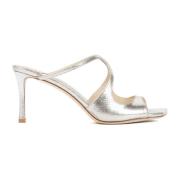 Jimmy Choo Grå Champagne Läder Anise Sandaler Beige, Dam