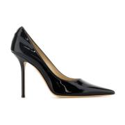 Jimmy Choo Elegant Svart Läder Love Pumps Black, Dam