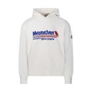 Moncler Vit Hoodie Tröja White, Herr