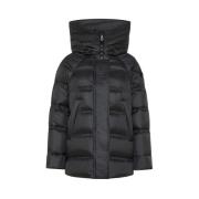 Peuterey Svart Quiltad Pufferjacka Black, Dam