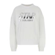 Golden Goose Stilren vit bomulls sweatshirt White, Dam