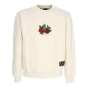 Propaganda Bone Man Crewneck Sweater Broderad Bomull White, Herr