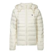 Polo Ralph Lauren Kräm Quiltad Huva Jacka White, Dam