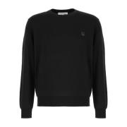 Maison Kitsuné Stilfull Stickad Klädkollektion Black, Herr