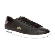 Lacoste Svarta lädersneakers Graduate Lcr3 Black, Herr