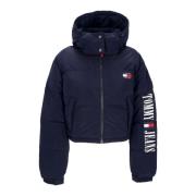 Tommy Hilfiger Arkivflagg Kort Dunjacka Blue, Dam