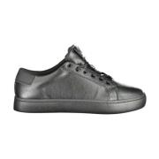 Calvin Klein Stilig Svart Polyester Sneaker för Män Black, Herr