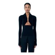 Rick Owens Ruched Cut-Out Top Black, Dam