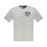 North Sails Grå Bomull Crew Neck T-shirt Gray, Herr