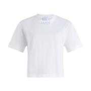 Patou Vit Crew Neck Top White, Dam