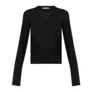 Jil Sander Crewneck Sweater Black, Dam