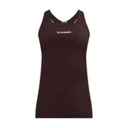 Jil Sander Sporttopp med logotyp Brown, Dam