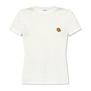 Kenzo T-shirt med logopatch White, Dam