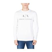 Armani Exchange Bomull Långärmad Skjorta Kollektion White, Herr