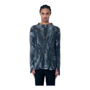 Vivienne Westwood Stickad huvtröja med distressed finish Gray, Herr