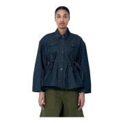 Cecilie Bahnsen Samlad Denimjacka Blue, Dam