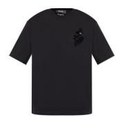 Dsquared2 T-shirt med skimrande applikationer Black, Herr