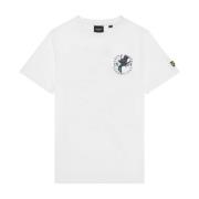 Lyle & Scott Blomtryck T-shirt White, Herr