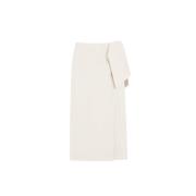 Max Mara Vinter Ullblandning Asymmetrisk Kjol Beige, Dam