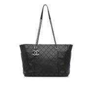 Chanel Vintage Pre-owned Laeder totevskor Black, Dam