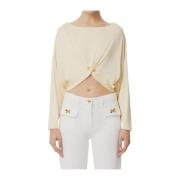 Elisabetta Franchi Stilfull Klänning Kollektion Beige, Dam