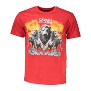 Cavalli Class Rtt Bomull Herr T-shirt Red, Herr